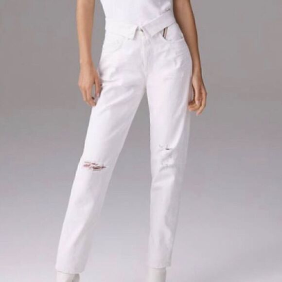 COPY - Jean Atelier Flip Distressed Straight Leg Jeans size 27 - Picture 1 of 12